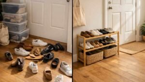 Before And After A Simple Shoe Storage Makeover
