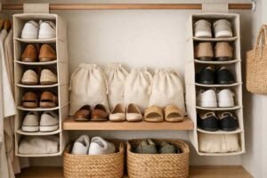 Natural Basket And Fabric Storage