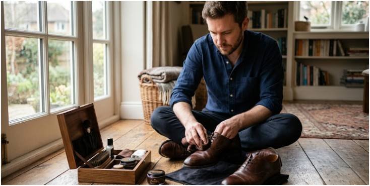 how to polish leather shoes at home